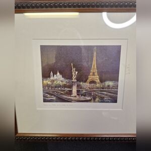 Maurice Legendre Framed Art Print "Paris La Liberty Statue 11" X 12"